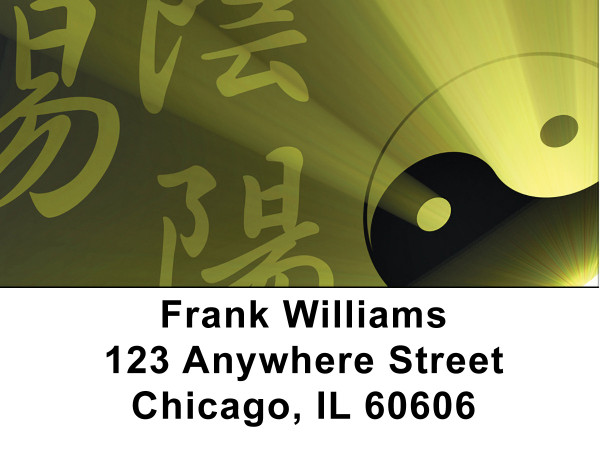 Ying Yang Symbol Address Labels | LBZFUN-60