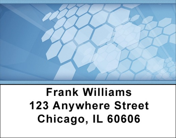 Digital Hexagons Address Labels | LBZGEO-42