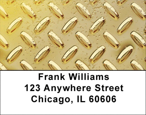 Diamond Plate Multi-Color Address Labels | LBZGEP-02
