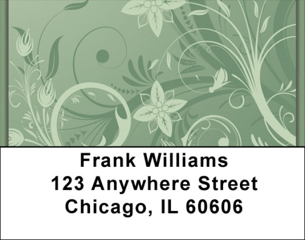 Filigree Flowers Address Labels | LBZGEP-05