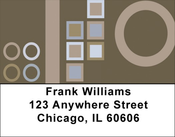 Mocha Geometrics Address Labels | LBZGEP-10