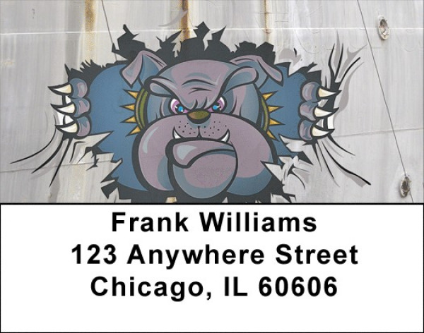 Bulldog Rippin N Roarin 1 Address Labels | LBZMIL-31
