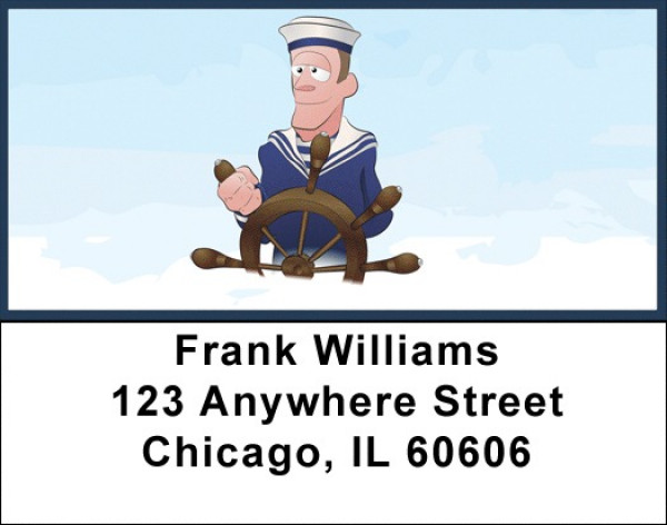 Navy Fun Address Labels | LBZMIL-40