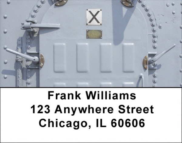 Navy Metals Address Labels | LBZMIL-42
