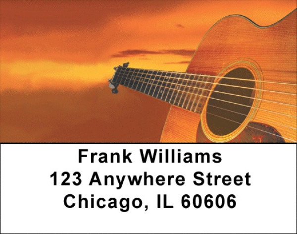 For Guitar Lovers Address Labels | LBZMUS-08