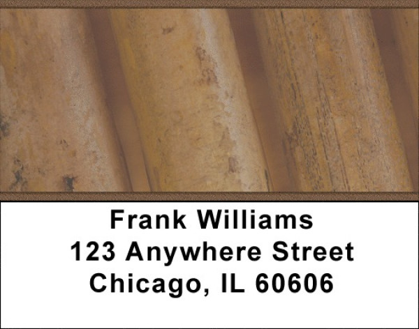 Bamboo Textures Address Labels | LBZNAT-35
