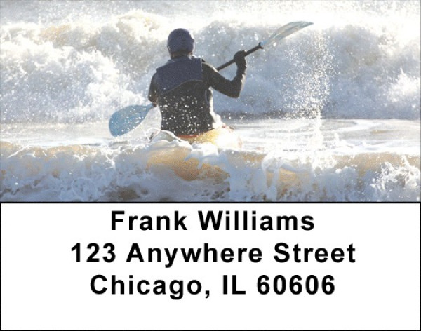 Kayak Wave Surfing Address Labels | LBZSAI-07