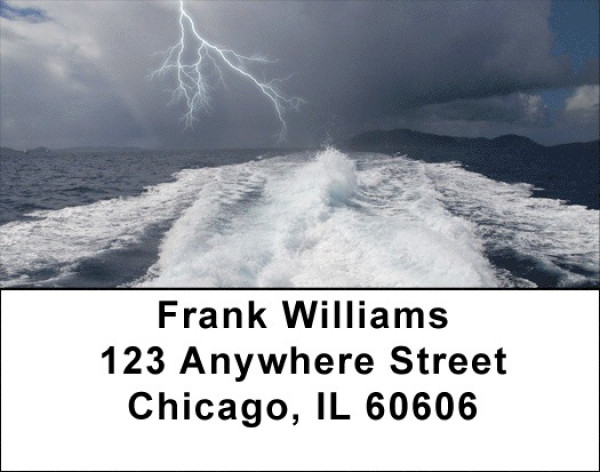 Boat Wakes Address Labels | LBZSAI-11