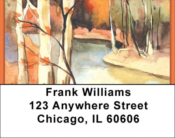 Watercolor - Fall Reflections Address Labels | LBZSCE-18