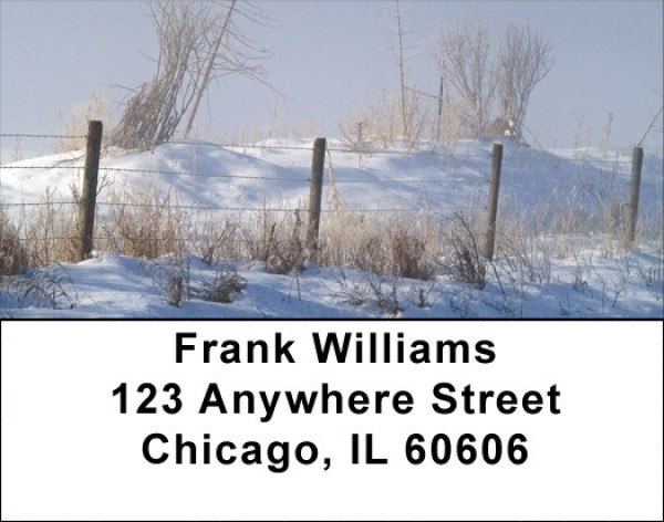 Barbed Wire Fence Posts Address Labels | LBZSCE-35