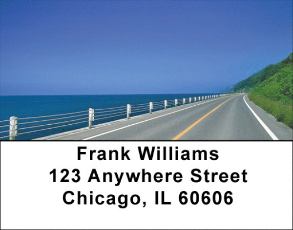 Taking The Long Road Address Labels | LBZSCE-43