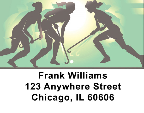 Girls Field Hockey Address Labels | LBZSPO-16