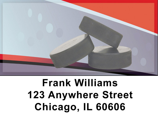 Hockey Pucks Address Labels | LBZSPO-17