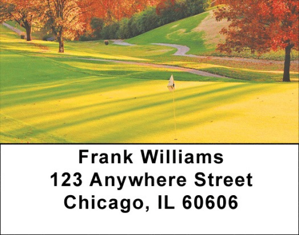 Golf Courses In Autumn Address Labels | LBZSPO-41