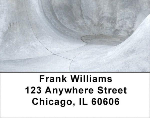 Skateboarding Concrete Address Labels | LBZSPO-79