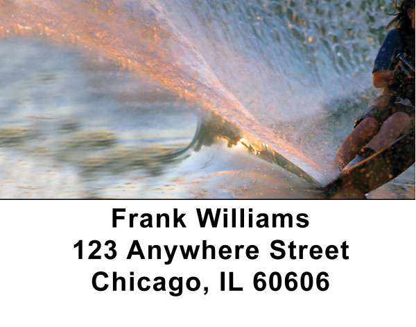Water Skiing Address Labels | LBZSPO-82