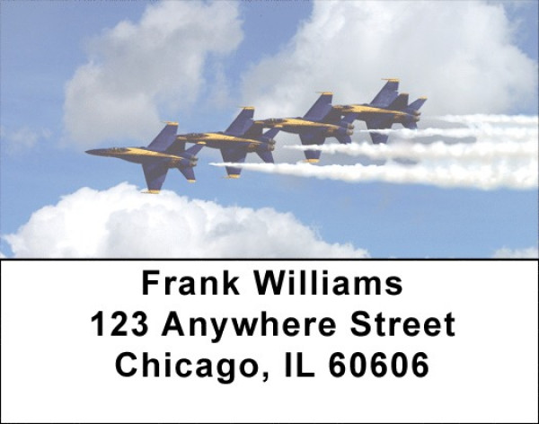Navy Stunt Planes Address Labels | LBZTRA-30