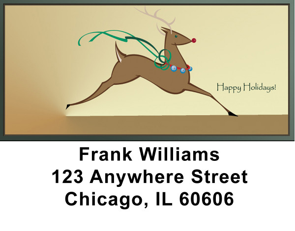 Christmas Reindeer Address Labels | LBZXMS-27