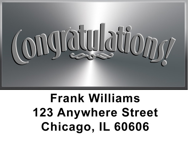 Congratulations Address Labels | LBZXMS-41