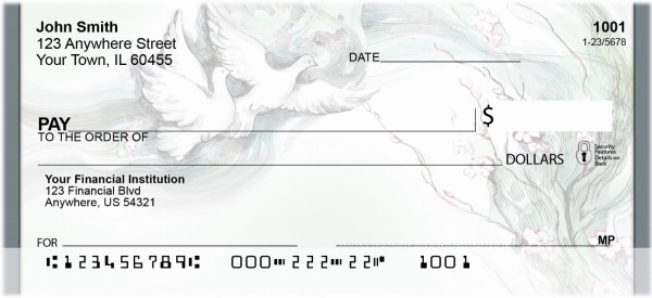 Blossoms Of Peace Personal Checks | QBA-33