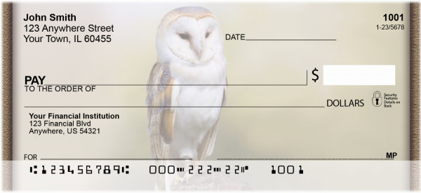 Barn Owls Personal Checks | QBA-48