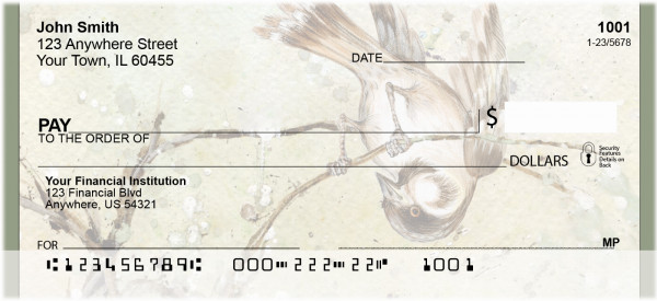 Playful Sparrows Personal Checks | QBA-56