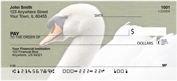 Swans A Swimming Personal Checks | QBA-63