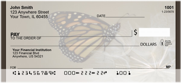 Garden Flutters Butterfly Personal Checks | QBA-75
