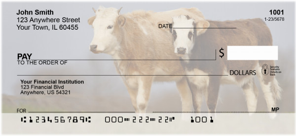 Cow Portraits Personal Checks | QBB-06