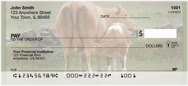 Cows With Calves Personal Checks | QBB-10