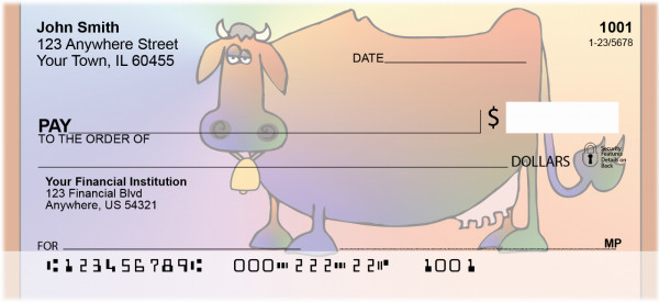 Moo Cow Rainbows Personal Checks | QBB-15