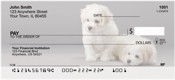 Bichon Puppies Personal Checks | QBB-27