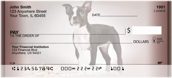 Boston Terrier Portraits Personal Checks | QBB-29