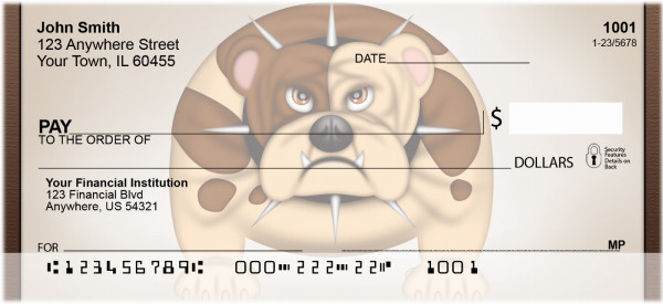 Don't Mess With Me Bulldog Personal Checks | QBB-34