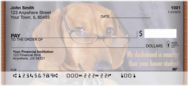 Smarter Dachshunds Personal Checks | QBB-49
