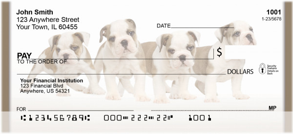 English Bulldogs Personal Checks | QBB-51