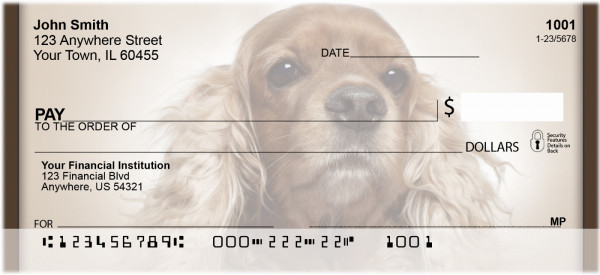 English Cocker Spaniel Personal Checks | QBB-52