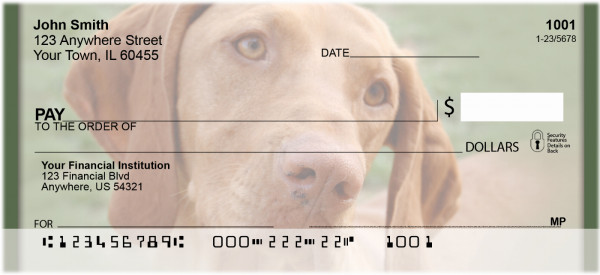 Hungarian Viszla Personal Checks | QBB-62