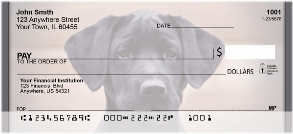 Perky Labrador Puppy Personal Checks | QBB-70