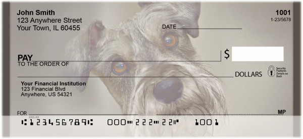 Miniature Schnauzers Personal Checks | QBB-75
