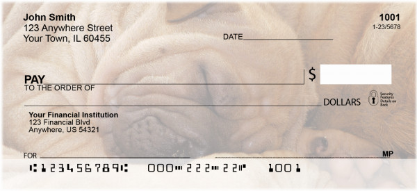 Sharpei Puppies Personal Checks | QBB-93