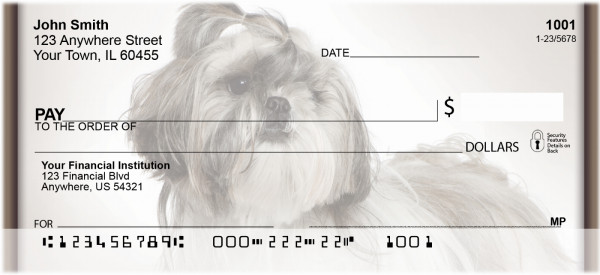 Shih Tzu Portraits Personal Checks | QBB-95