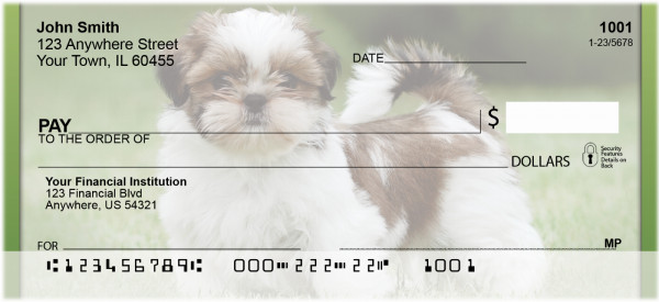 Shih Tzu Puppies Personal Checks | QBB-96