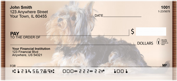 Yorkshire Terriers Personal Checks | QBC-03