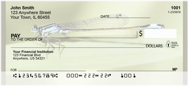 Dragonflies Close Up Personal Checks | QBC-07