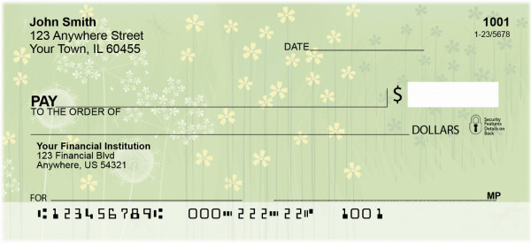 Fields Of Wildflowers And Dragonflies Personal Checks | QBC-11