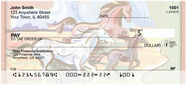 Wild Horses Personal Checks | QBC-60
