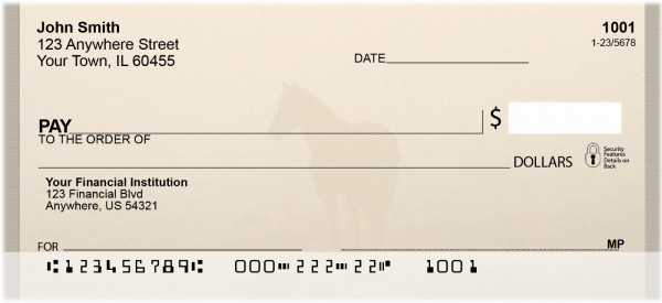Horse Silhouettes Personal Checks | QBC-66