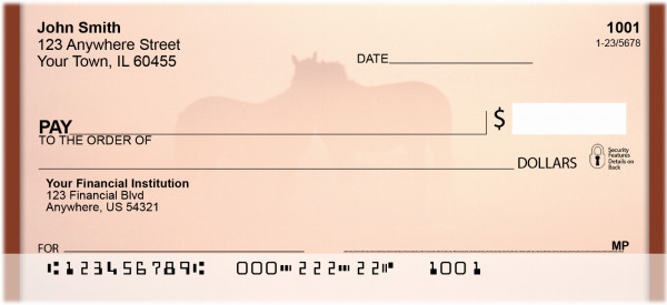 Misty Mornings Horse Personal Checks | QBC-69