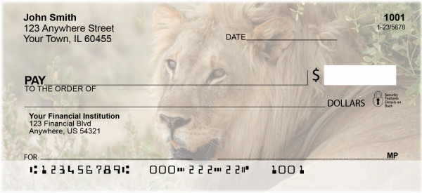Lions King Of The Jungle Personal Checks | QBC-98